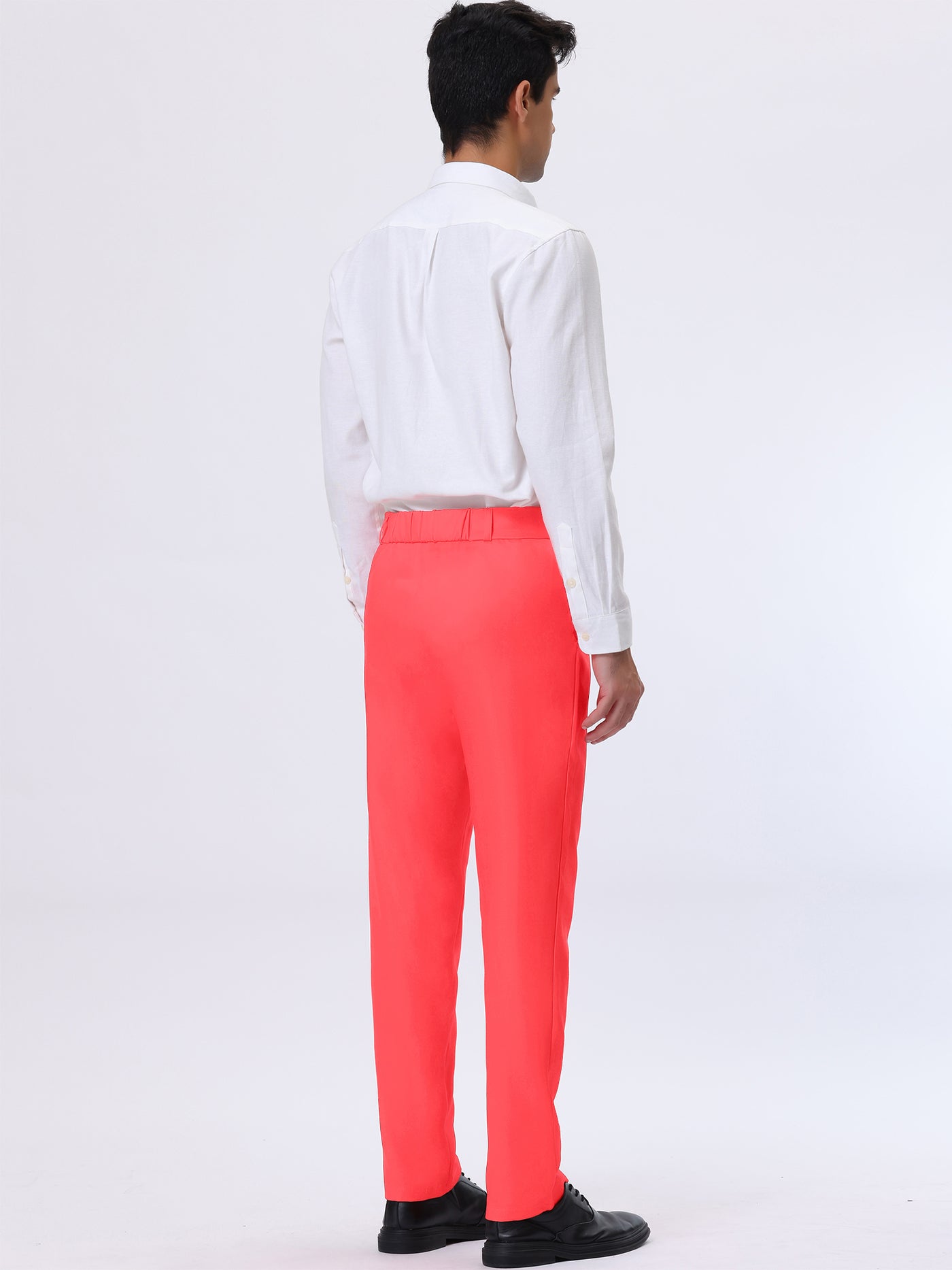 Bublédon Classic Solid Color Mid Rise Full Length Dress Pants