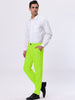Classic Solid Color Mid Rise Full Length Dress Pants