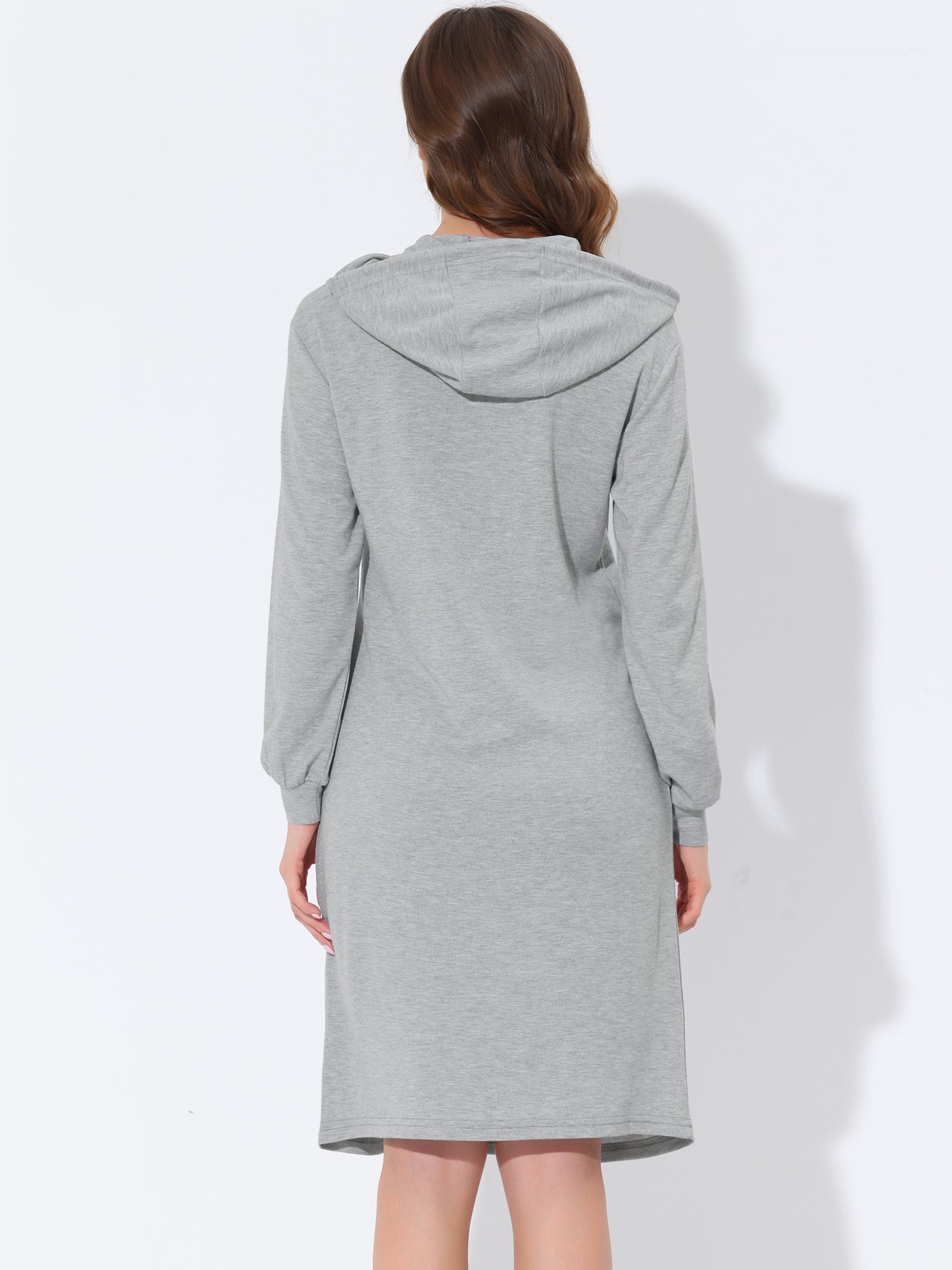 Bublédon Women's Hooded Pockets Dress Lounge Sleepwear Nightgown