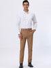 Smart Casual Striped Flat Front Zip Business Pants