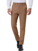 Smart Casual Striped Flat Front Zip Business Pants