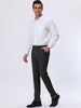 Smart Casual Striped Flat Front Zip Business Pants