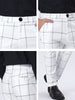 Smart Casual Plaid Flat Front Business Check Pants
