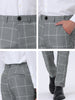 Smart Casual Plaid Flat Front Business Check Pants