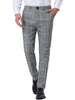 Smart Casual Plaid Flat Front Business Check Pants