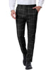 Smart Casual Plaid Flat Front Business Check Pants