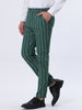 Smart Casual Striped Flat Front Zip Business Pants