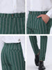 Smart Casual Striped Flat Front Zip Business Pants