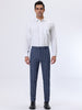 Smart Casual Striped Flat Front Zip Business Pants