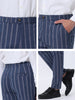 Smart Casual Striped Flat Front Zip Business Pants
