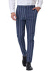 Smart Casual Striped Flat Front Zip Business Pants