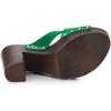 Perphy Criss Cross Strap Platform Block Heel Slipper On Sandals