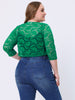 Knit H Line Collarless 3/4 Sleeve Bolero