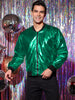 Metallic Zip Up Disco Party Shiny Varsity Bomber Jacket