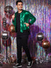 Metallic Zip Up Disco Party Shiny Varsity Bomber Jacket