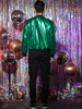 Metallic Zip Up Disco Party Shiny Varsity Bomber Jacket