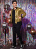Metallic Zip Up Disco Party Shiny Varsity Bomber Jacket