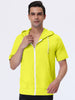 Lightweight Solid Color Zip Up Short Sleeve Hoodies
