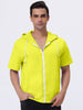 Lightweight Solid Color Zip Up Short Sleeve Hoodies
