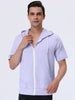 Lightweight Solid Color Zip Up Short Sleeve Hoodies