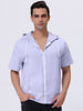 Lightweight Solid Color Zip Up Short Sleeve Hoodies