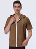 Lightweight Solid Color Zip Up Short Sleeve Hoodies