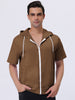 Lightweight Solid Color Zip Up Short Sleeve Hoodies