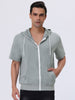 Lightweight Solid Color Zip Up Short Sleeve Hoodies