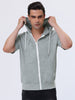 Lightweight Solid Color Zip Up Short Sleeve Hoodies