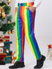 Casual Skinny Color Block Pencil Dress Striped Pants