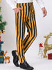 Casual Skinny Color Block Pencil Dress Striped Pants