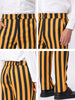 Casual Skinny Color Block Pencil Dress Striped Pants