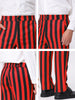 Casual Skinny Color Block Pencil Dress Striped Pants