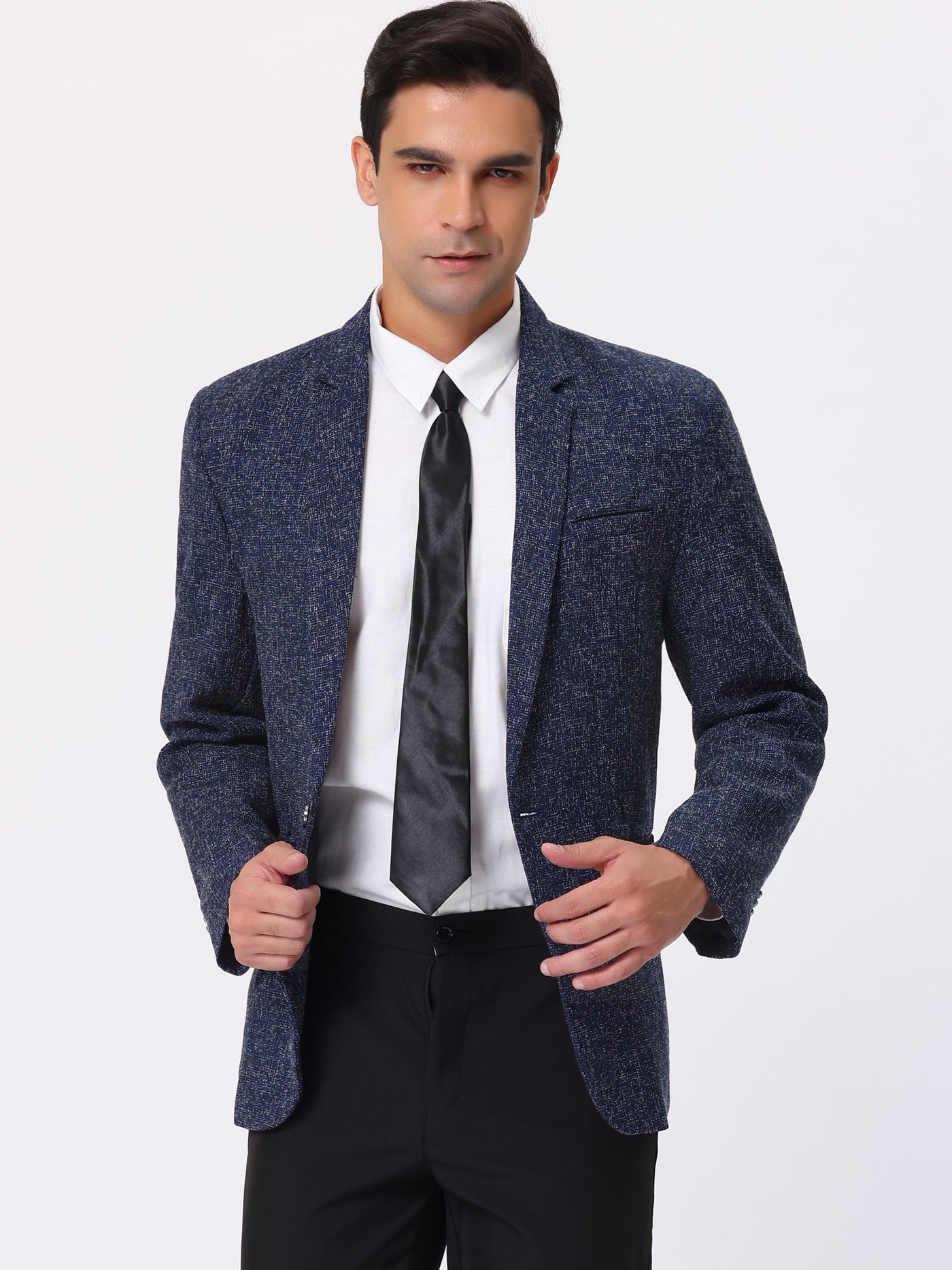 Bublédon Men's Business Blazer Slim Fit Formal Wedding Tuxedo Suit Jacket Sports Coat