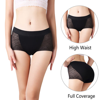 Bublédon Underpants for Women Stretch Briefs Breathable Ladies Panties 5 Pack