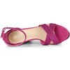 Perphy Glitter Platform Crisscross Strap Chunky Heel Sandal
