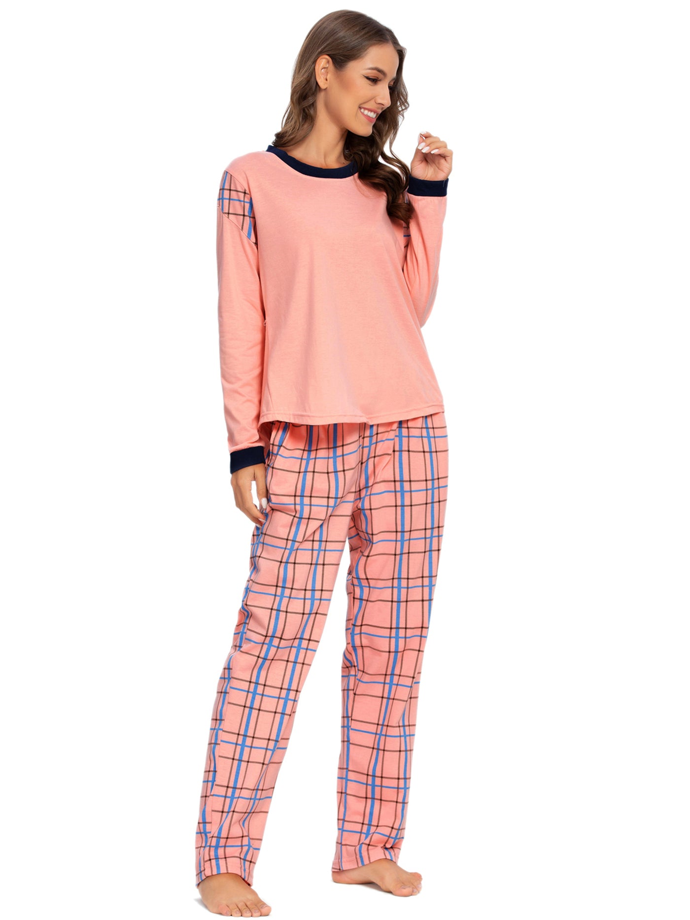 Bublédon Sleepwear Pjs Lounge Round Neck Pants Nightwear Pajama Set