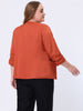 Women Plus Size 3/4 Sleeves Shawl Collar Blazer