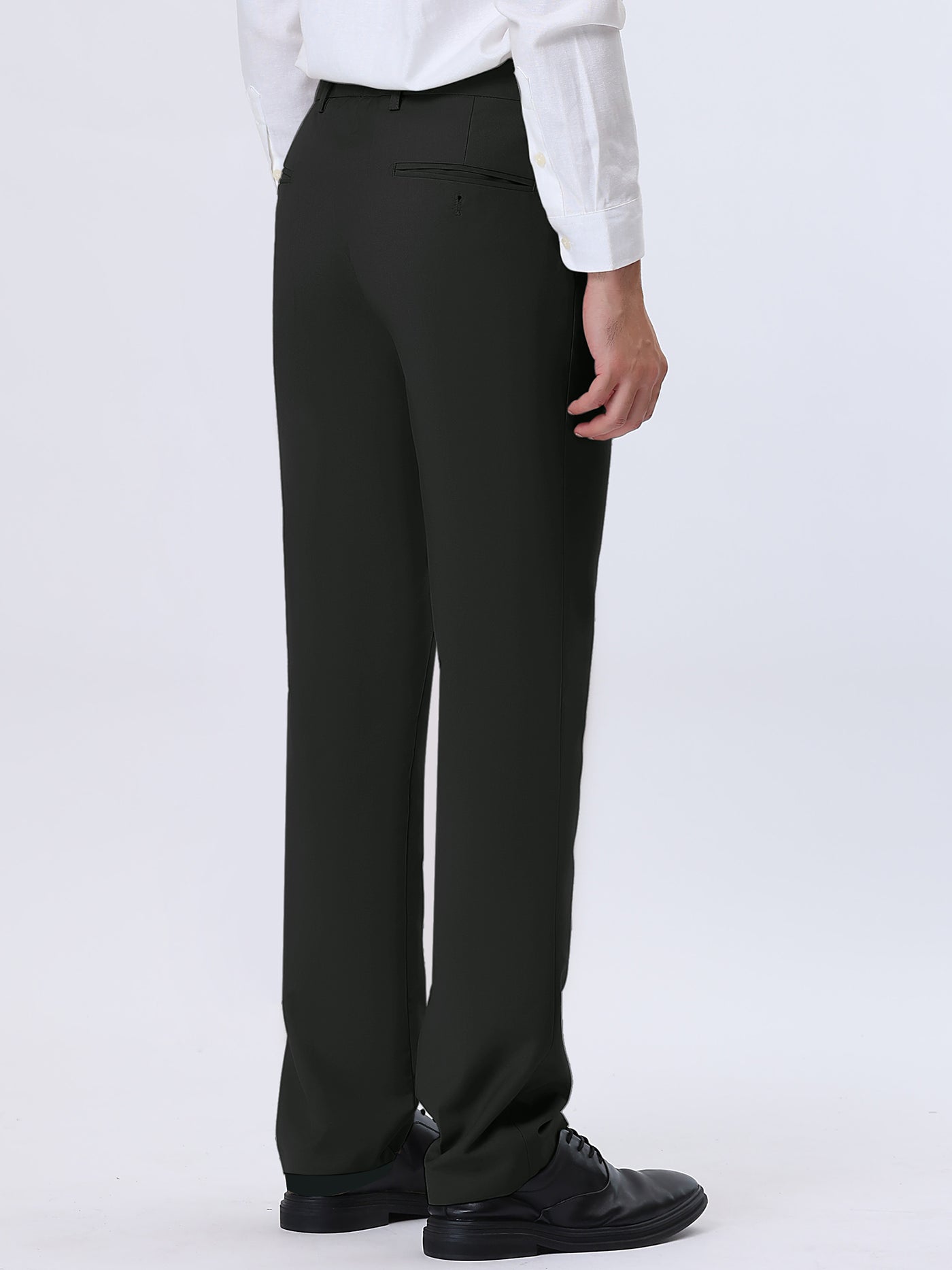 Bublédon Men's Flat Front Dress Pants Comfort Formal Straight Fit Trousers