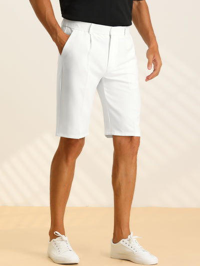 Men's Chino Classic Fit Lightweight Pleat Front Work Suit Shorts