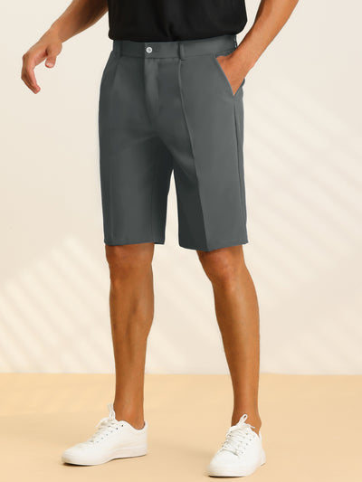 Men's Chino Classic Fit Lightweight Pleat Front Work Suit Shorts