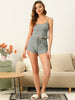 Pajama Sleeveless Crop Tank Tops and Shorts Strtechy 2pcs Lounge Set