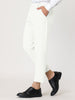 Flat Front Solid Color Crop Ankle-Length Dress Pants