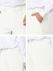 Flat Front Solid Color Crop Ankle-Length Dress Pants