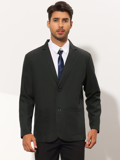Men's Casual Lightweight Notched Lapel Solid Color Office Blazer
