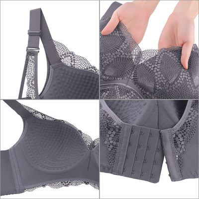 Women's Comfortable Soft Push Up Lingerie Embroidery Lace Bralette