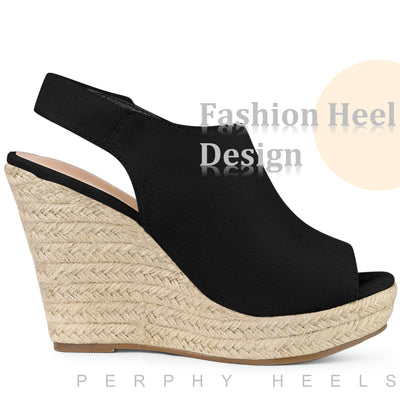 Perphy Platform Heels Espadrille Wedges Sandals for Women