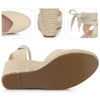 Perphy Espadrille Platform Wedge Heel Lace Up Sandals for Women