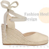 Perphy Espadrille Platform Wedge Heel Lace Up Sandals for Women