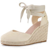 Perphy Espadrille Platform Wedge Heel Lace Up Sandals for Women